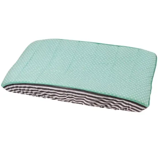 Bacati - Elephants Mint/Yellow/Gray Mint Pin Dots Changing Pad Cover image {2}