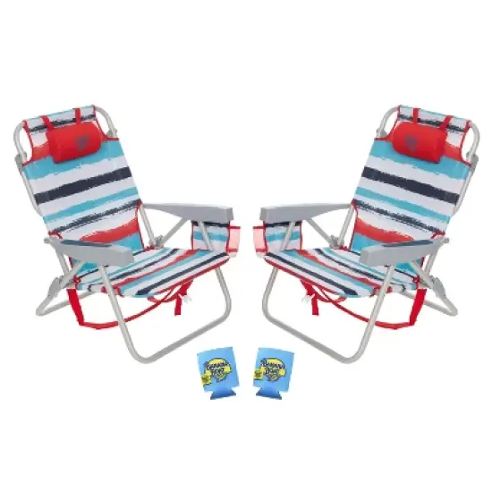 Banana Boat 2-Pack Lightweight Backpack 5-Position with Lay Flat Folding Beach Chair &ndash; with FREE Thermal Drink Sleeve for Cold Drinks image {14}