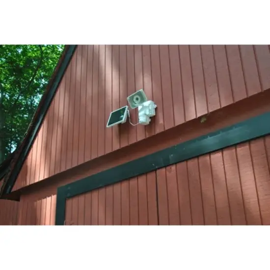 Maxsa Innovations Solar Powered Security Video Camera and Floodlight White: Weather-Resistant Outdoor Lights, Body Camera image {5}