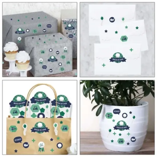 Big Dot of Happiness Par-Tee Time - Golf - Birthday Party Favor Kids Stickers - 16 Sheets - 256 Stickers image {6}