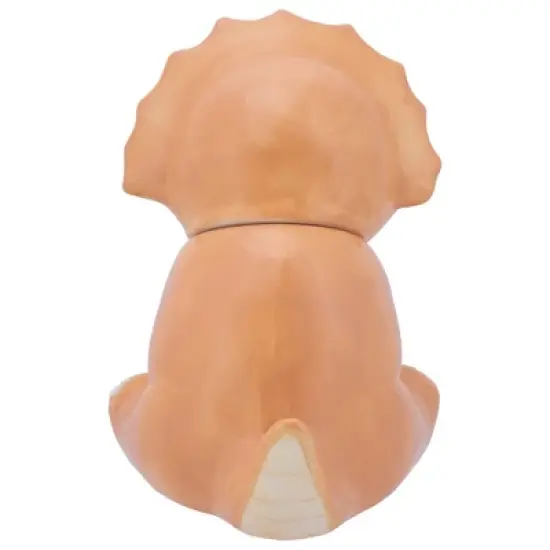 100 North Dolomite Ceramic 10 inch Everyday Cookie & Candy Jar with Airtight Lid: Kitchen Canisters, Pet Treat Containers, Tan Triceratops Dinosaur image {3}