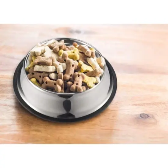 Juvale Stainless Steel Dog Bowls - Set of 2 Large Pet Food and Water Dish Bowls, Ideal for Large Dogs - Silver, 10 In Diameter image {2}