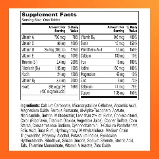 One A Day Women's Multivitamin Immune Health Support Tablets image {8}