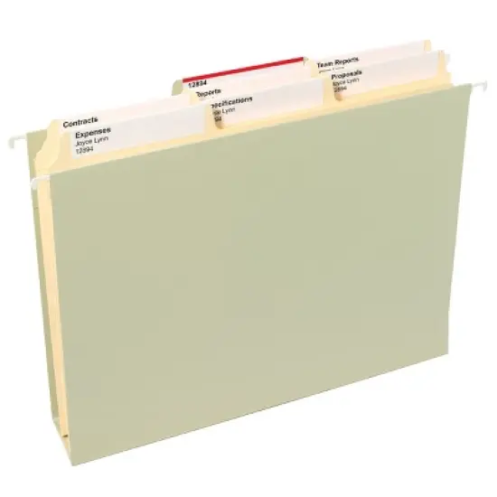 Smead SuperTab File Folder, Oversized Reinforced 1/3-Cut Tab, Guide Height, Letter Size, Manila, 100 Per Box (10395) image {6}