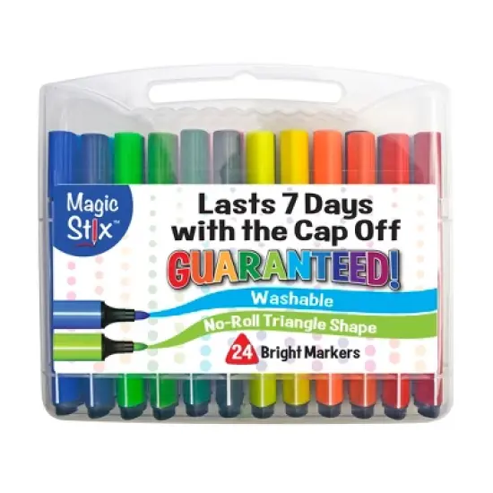Magic Stix&trade; Triangular Markers, 24 Pack image {1}