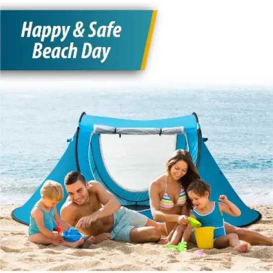 Zone Tech Instant pop Up Beach Tent Canopy - Portable Sun Shade Shelter 2-3 person Easy Set Up Canopy Tent with Carry Bag for Outdoor Activities image {4}