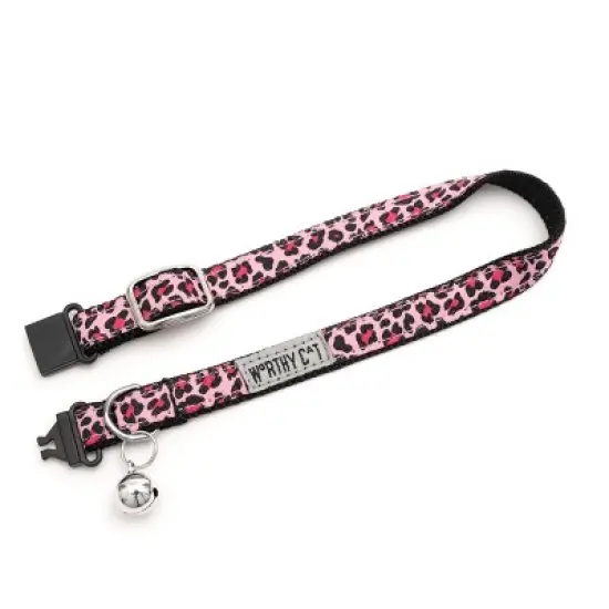 The Worthy Dog Leopard Breakaway Adjustable Cat Collar image {1}