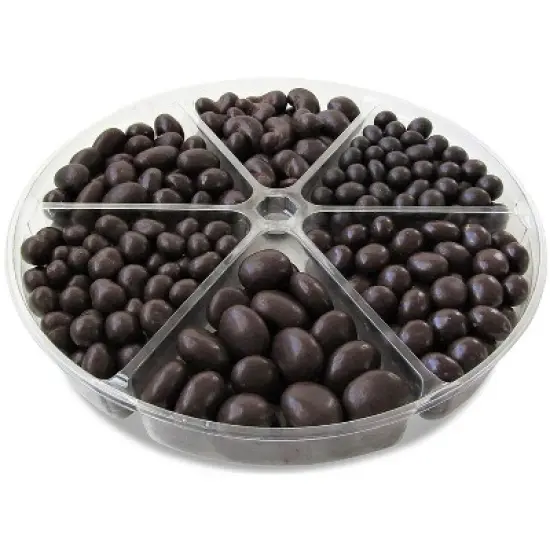 Holiday Chocolate Nuts and Fruit Large Gift Tray 6-Pt by It's Delish - Christmas New Year Events Fathers Mother Day Valentines Anniversary Gift image {2}