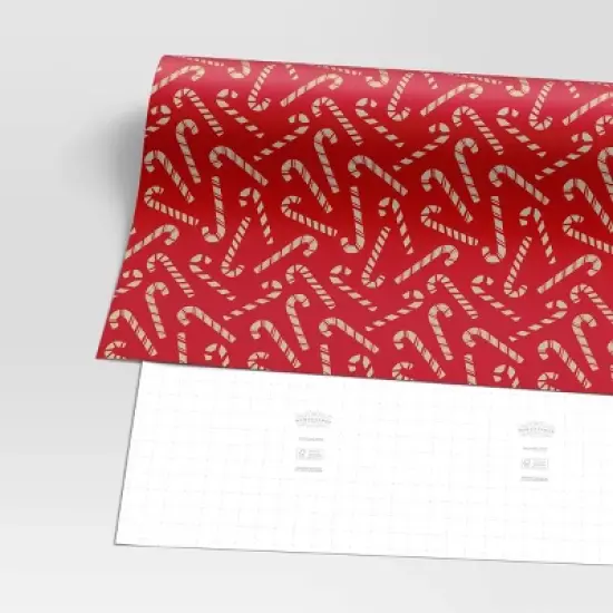 30&rdquo; 20 sq ft Christmas Roll Wrap Scattered Candy Canes - Wondershop&trade; image {2}