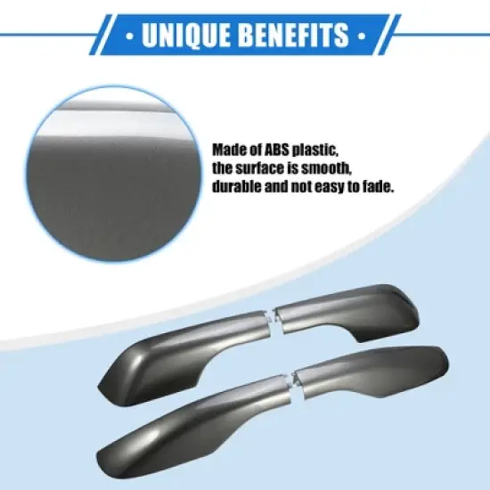 Unique Bargains Car Roof Rack Side Rails End Cover Shell Cap for Lexus LX570 2008-2015 Durable Plastic Gray 4pcs image {2}