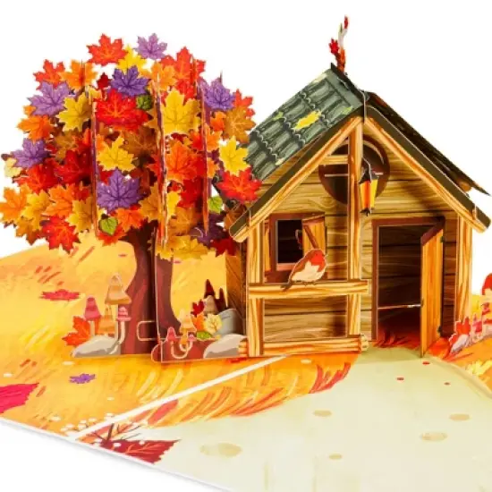 Paper Love 3D Frndly Cozy Autumn Home Pop Up Card image {7}