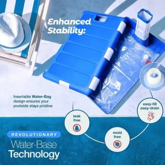 Pool Basketball Hoop &ndash; Poolside, Revolutionary Water Base and Storage System, Adjustable Heights, with 2 Balls, Air Pump, & Storage &ndash; Play22usa image {1}