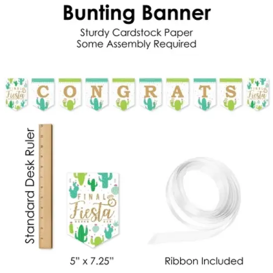 Big Dot of Happiness Final Fiesta - Last Fiesta Bachelorette Party Supplies Decoration Kit - Decor Galore Party Pack - 51 Pieces image {4}