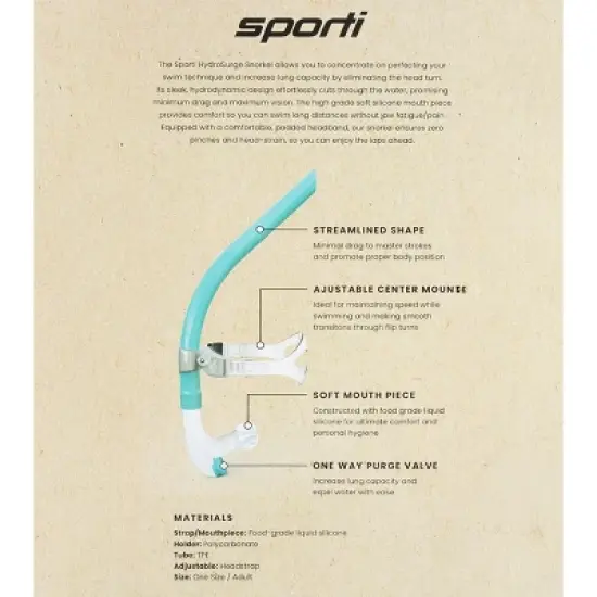 Sporti HydroSurge Swim Snorkel image {1}