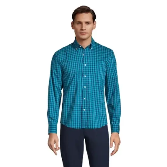 Lands' End Men's Traditional Fit Comfort-First Shirt with Coolmax Printed image {5}