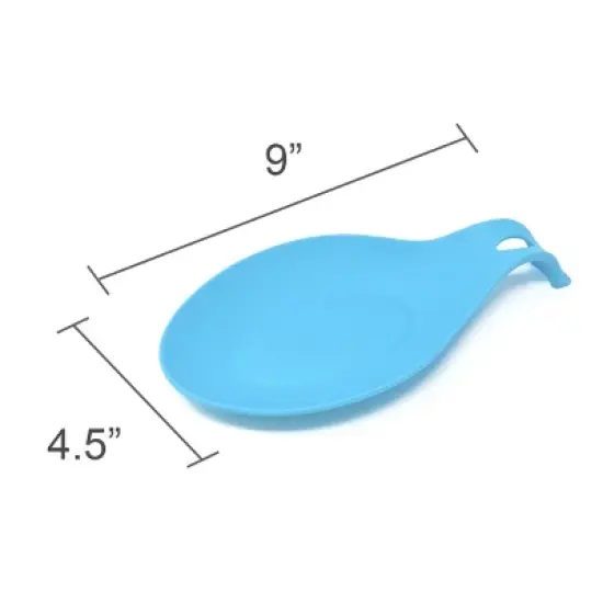 Wrapables Large Silicone Heat Resistant Spoon Rest Utensil Spatula Ladle Holder (Set of 4) image {2}