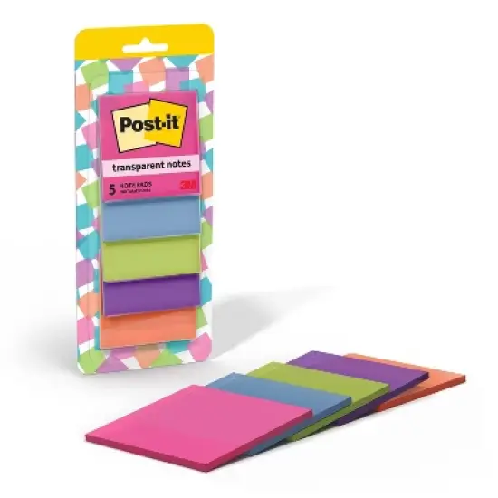 Post-it 5pk Transparent Sticky Notes image {11}