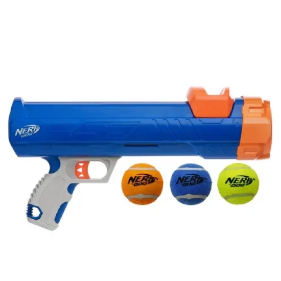 NERF 16" Blaster with 2.5" Non-Squeak Tennis Ball Dog Toy - 3pk image {3}