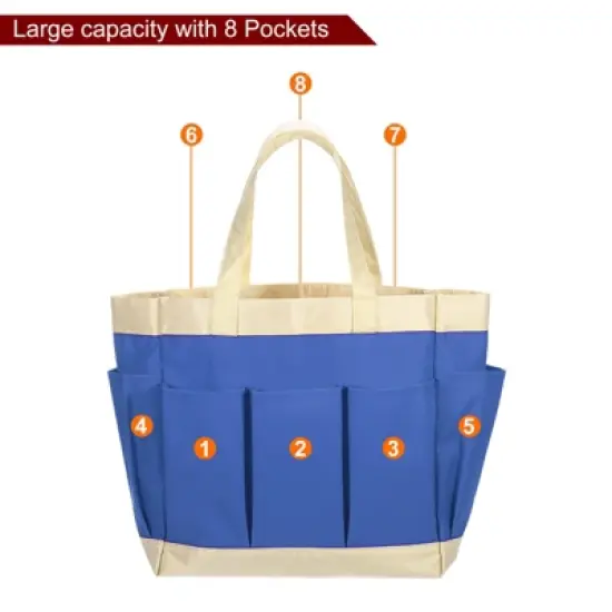 Unique Bargains 600D Oxford Waterproof Garden Tool Organizer Storage Carrier Bag 11.22" x 5.12" x 11.02" image {2}