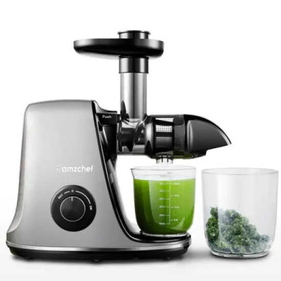 Masticating Juicer, Slowe Cold Press Juicer with 7 Spiral Masticating, Reverse Function, Juicer Machines with Food Grade Anti-oxidation Materials image {13}