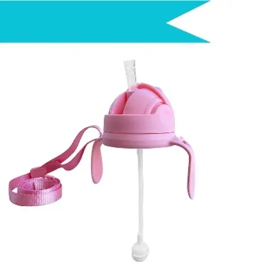 Botabee 3-in-1 Weighted Straw Sippy Cup Conversion Kit compatible with 5oz & 8oz, 2 Pack, Pink image {1}