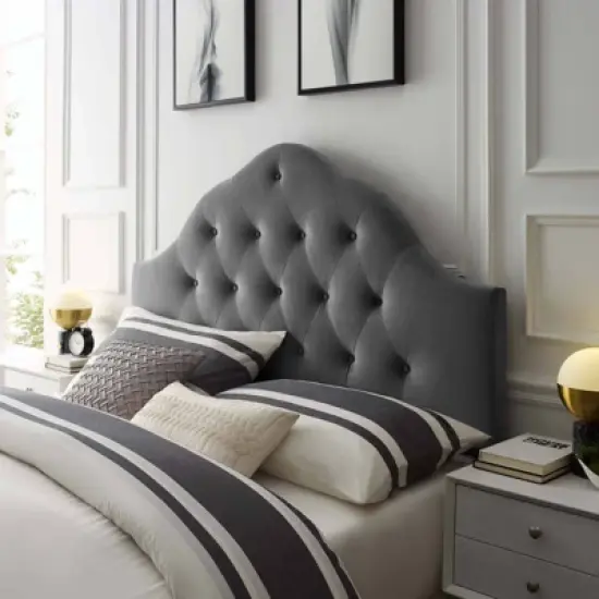 Sovereign Queen Diamond Tufted Performance Velvet Headboard - Modway image {5}