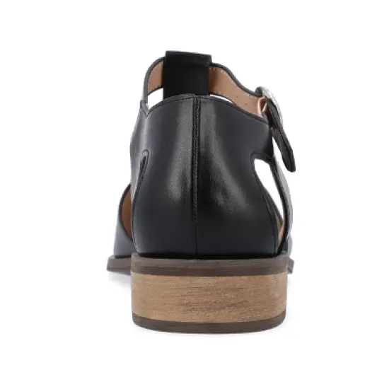 Journee Collection Womens Azzaria Low Block Heel Square Toe Flats image {2}