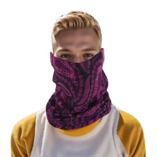 Unique Bargains Sunscreen Waterdrops Pattern Face Scarf Mask Purple 1 Pc image {3}