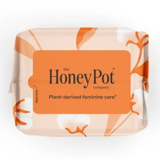 The Honey Pot Company, Non-Herbal Overnight Pads with Wings, Organic Cotton Cover - 12 ct image {14}