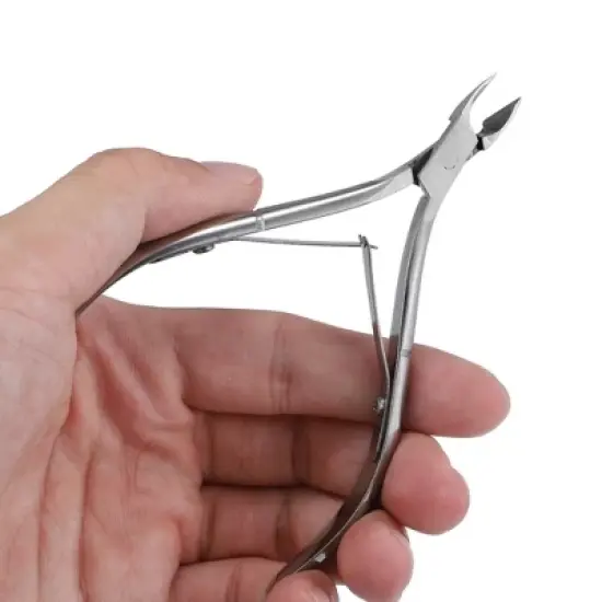 Unique Bargains 1 Set Steel Easy Grip Toe Nail Clippers for Thick Nail Nipper Pedicure Tool Nail Art Clipper Feet Care Tool Silver Tone image {4}