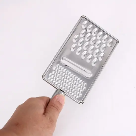 Unique Bargains Stainless Steel Non-Slip Ergonomic Design Durable Cheese Grater 10.2" x 3.3" Silver Tone 1 Pc image {4}