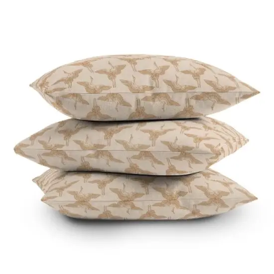 Iveta Abolina Pecan Cranes Cream Outdoor Throw Pillow Brown - Deny Designs image {2}
