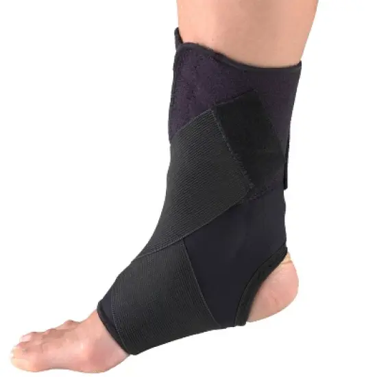OTC Ankle Support, Slip-on, Figure-8 Wrap around Strap, Black image {3}