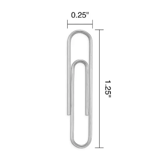 Staples Smooth Paper Clips Silver 100/Box 10 Boxes/Pack (A7026607/72377) ST72377/A70266 image {2}
