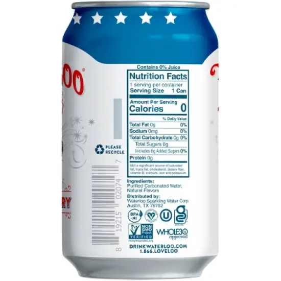 Waterloo Summer Berry Sparkling Water - 8pk/12 fl oz Cans image {2}