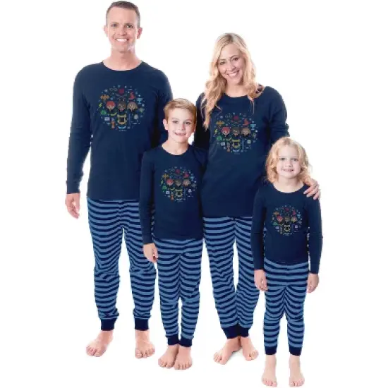 Harry Potter Golden Trio Icons Sweater Tight Fit Family Pajama Set image {5}