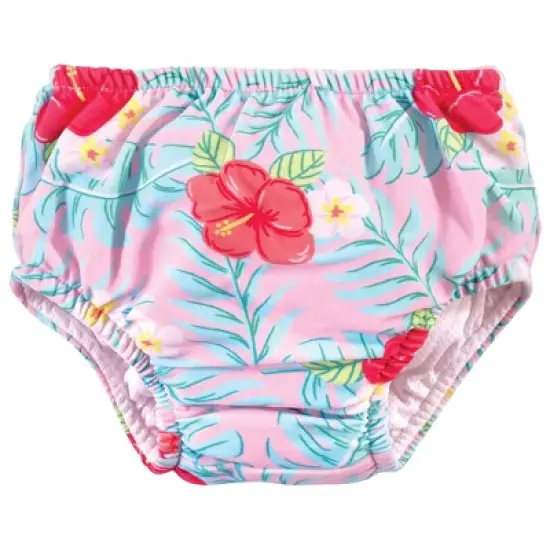 Hudson Baby Infant and Toddler Girl Swim Diapers, Tropical Floral image {2}