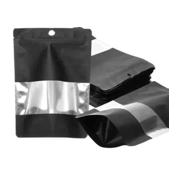 Unique Bargains Matte Metallic Aluminum Foil Zip Closure Food Storage Containers 60 Pcs image {5}