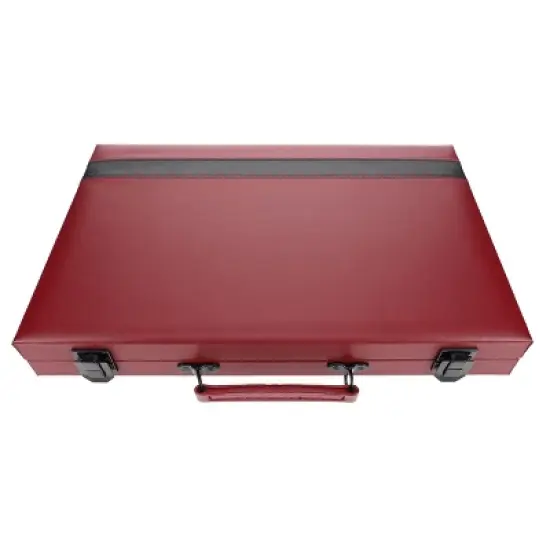 WE Games Tournament Backgammon Set - Burgundy & Black Leatherette image {6}