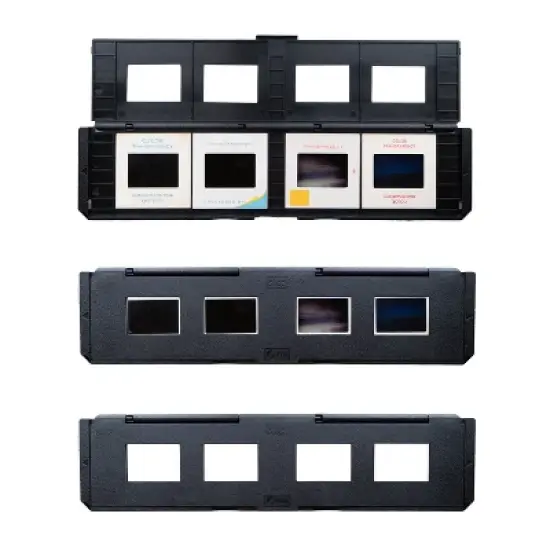Magnasonic Long Tray Slide Film Holder for 35mm Compatible Film Scanners, Holds 4 Slides, Easy to Use - Set of 3 - Black image {8}