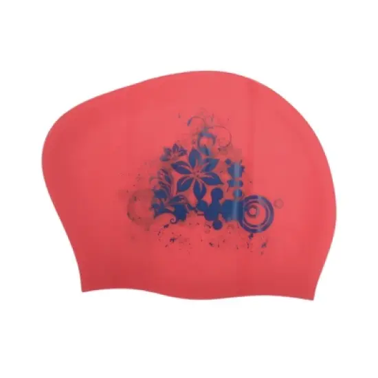 Unique Bargains Women's Silicone Floral Pattern Swim Cap 1 Pc image {12}