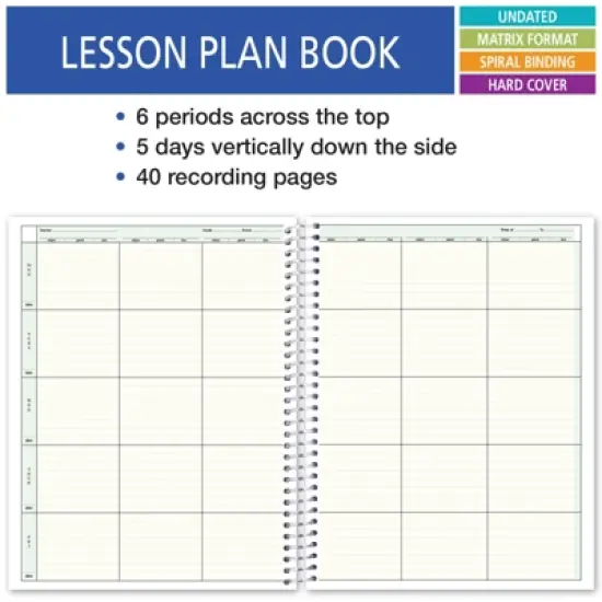 Elan Publishing Company W202FT - 30 Fashion Teacher Planner Set - SPRING FLORAL image {2}