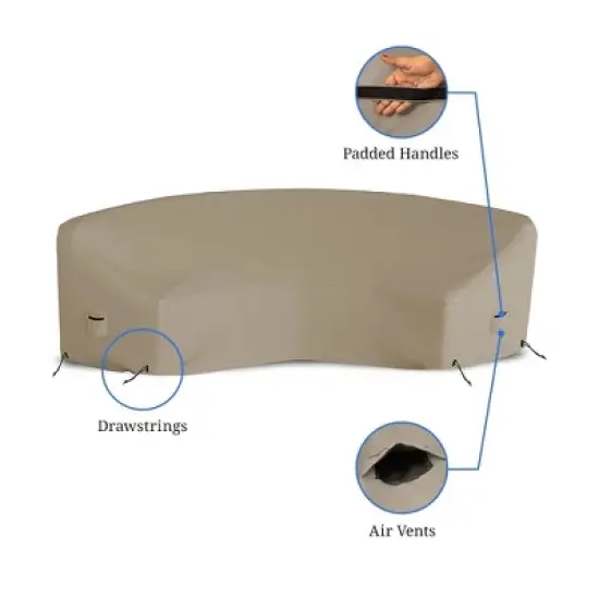 Covers&All Curved Outdoor Couch Cover, 1000D Waterproof, UV-Resistant Patio Furniture Cover image {3}