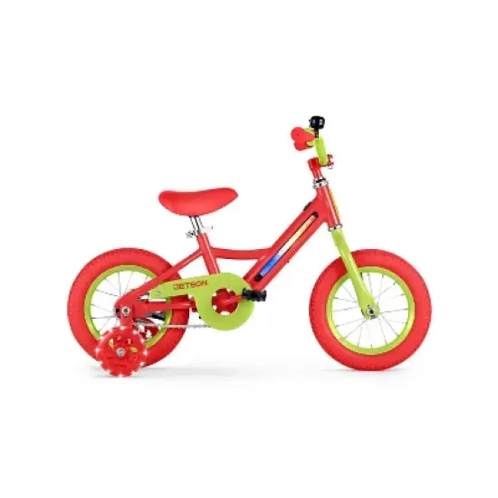 Jetson Light Rider 12" Kids' Light Up Bike - Red/Lime image {6}