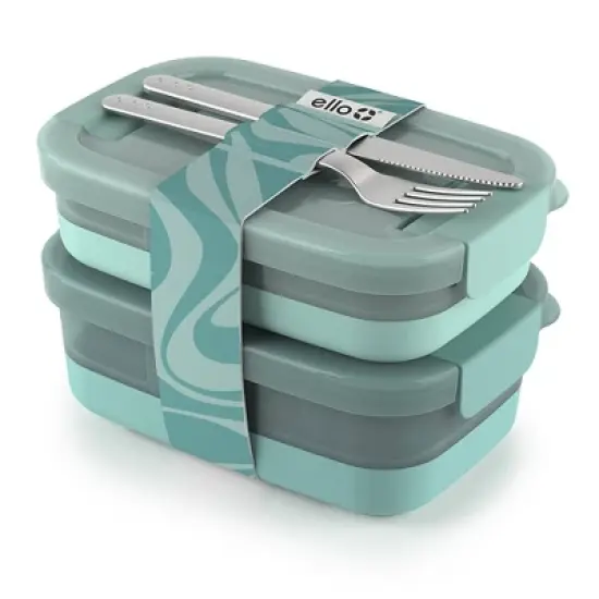 Ello 2pk Plastic Lunch Stack Food Storage Container image {4}