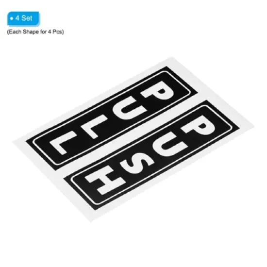 Unique Bargains PVC Self-Adhesive Waterproof Store Vertical Push Pull Door Sign 4 Set image {2}