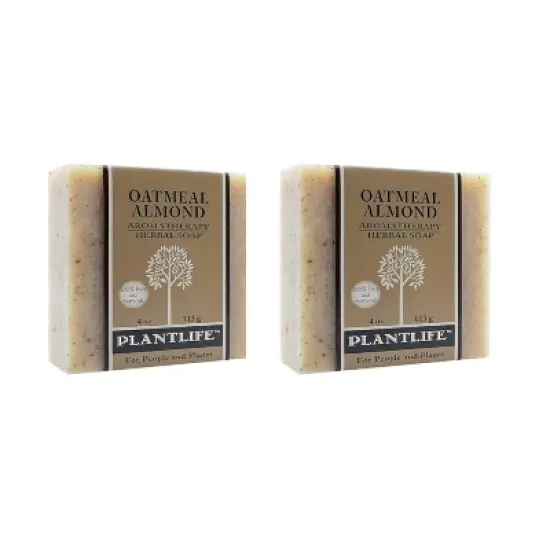 Plantlife Oatmeal Almond Bar Soap Multipack &ndash; Moisturizing, Soothing, Handcrafted, Plant-Based &ndash; Made in California, 4oz Each image {3}