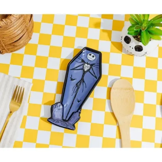 Silver Buffalo Disney The Nightmare Before Christmas Jack Coffin Sculpted Ceramic Spoon Rest image {2}