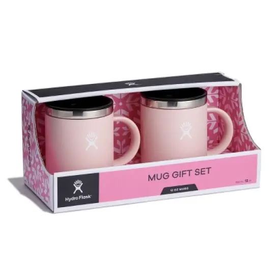 Hydro Flask 2pc Coffee Mug Set Trillium: 12oz Vacuum-Insulated Stainless Steel Travel Mugs with Lids, Pink image {6}