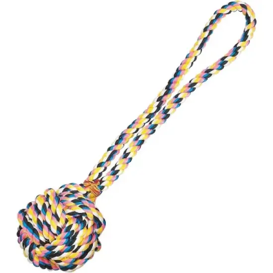 Zanies Poly/Cotton Monkeys Fist Knot Rope Dog Toy - 17-Inch image {3}
